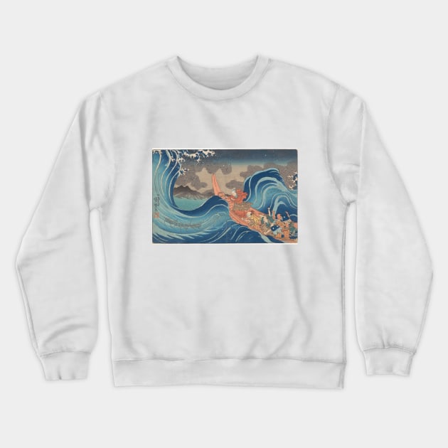 Japanese art great wave Crewneck Sweatshirt by PickleMan